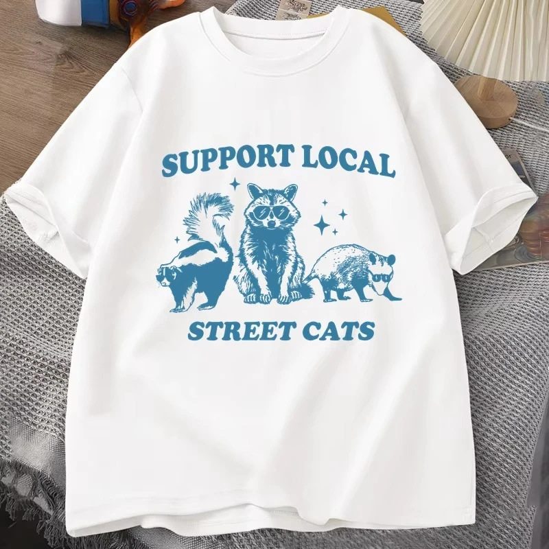 Fashion Street Cat - Unterstützen Sie Ihre lokalen Straßenkatzen Retro-T-Shirt