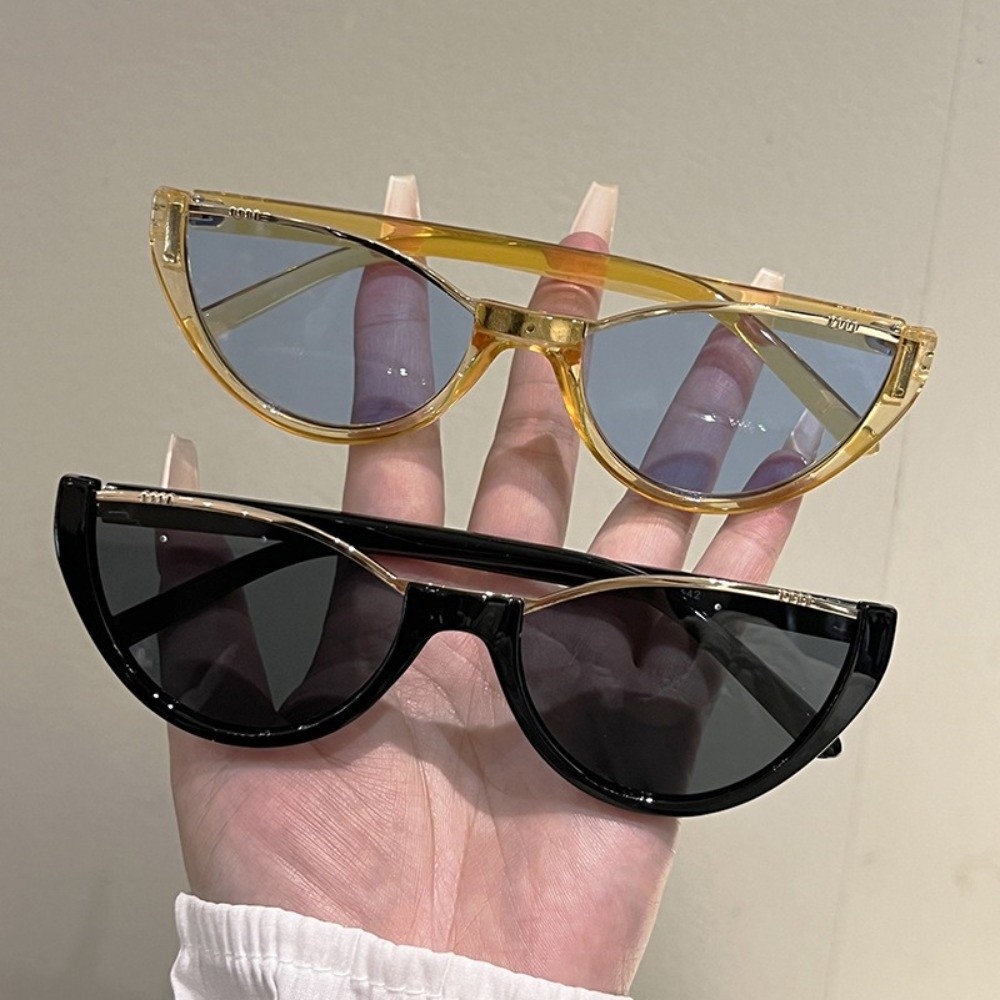 Fashion Street Cat - Modische Halbrahmen-Cat-Eye-Sonnenbrille für Outdoor und Street