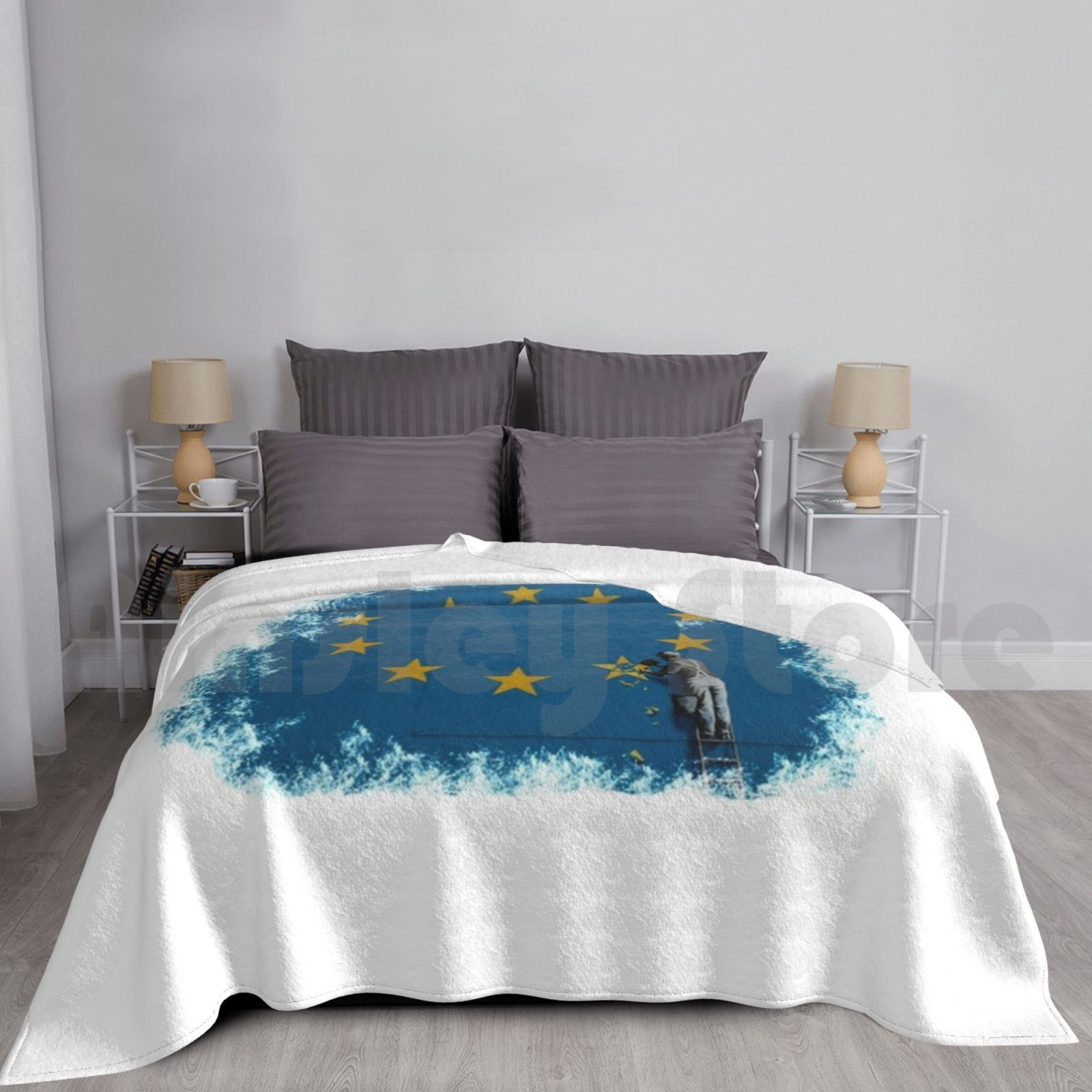 Street Fashion Uk - Eu-Decke, modisch, individuell, Banksy Eu Graffiti