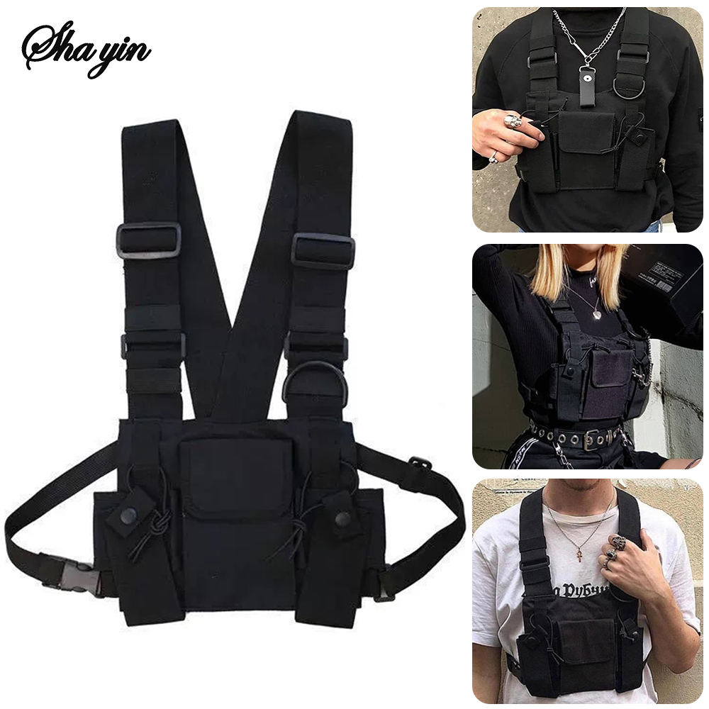 Street Fashion Types - Funktionale Taktische Brusttasche Für Frau Mode