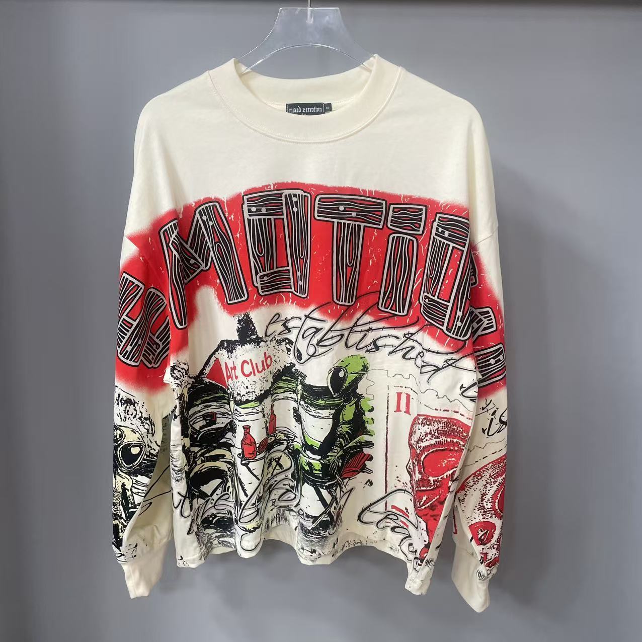 Street Fashion Types - Hochwertiges Designer MIXED-EMOTION Langarm-T-Shirt aus 100%