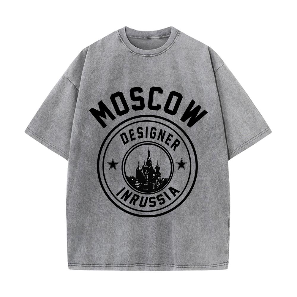 Street Fashion Russia - Frau Baumwolle gewaschen T-Shirts Modedesign Moskau