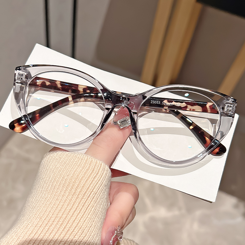 Fashion Street Cat - Modische und retro-Katzenaugen-Anti-Blaulicht-Brille mit kleinem Rahmen,