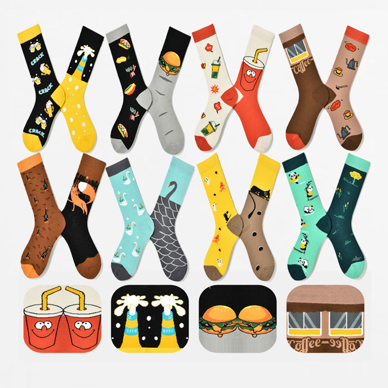 Fashion Street Cat - Mode Spaß ab Socken glücklich bunte