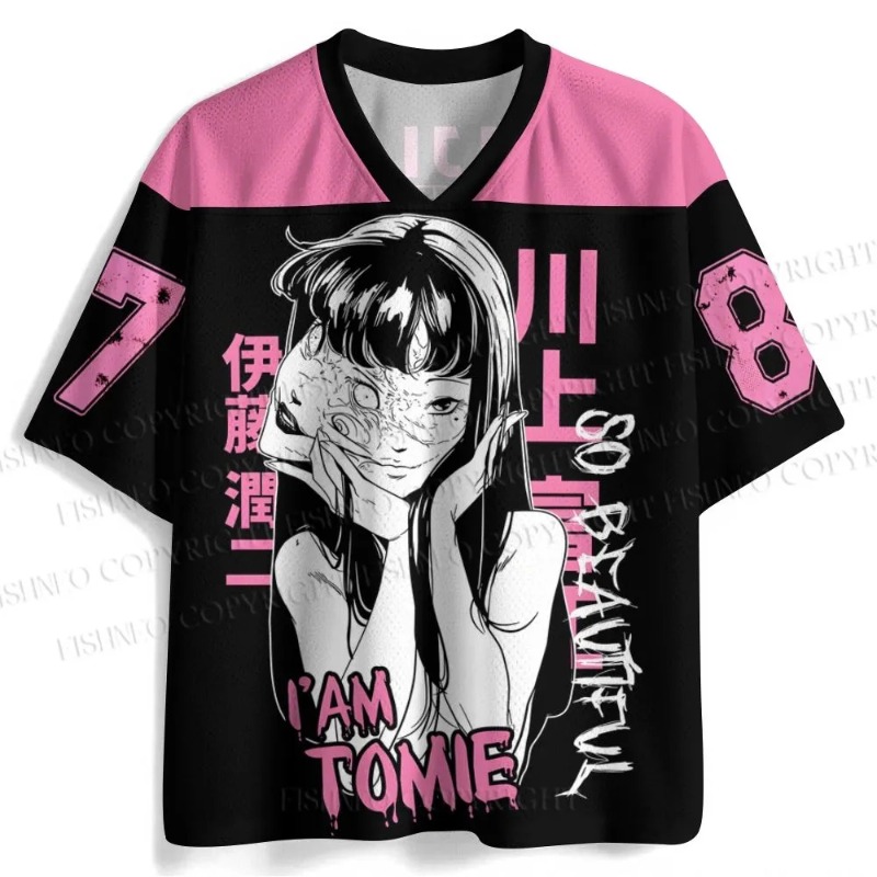 Street Fashion Types - Y2K Junji Ito Tomie Kawakami Jersey