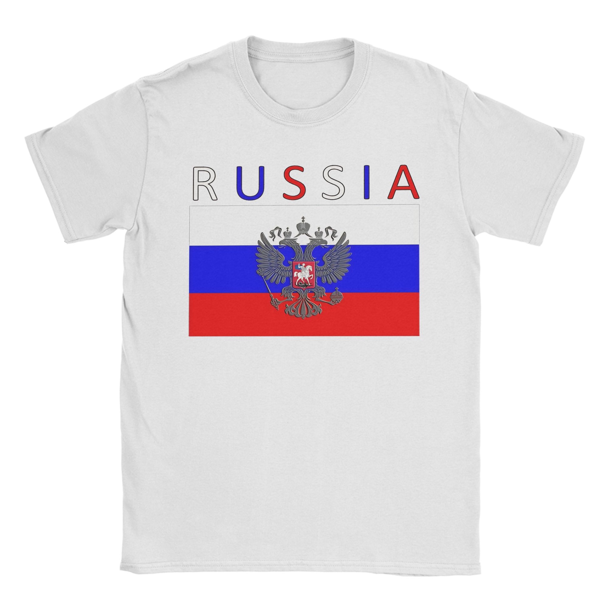 Street Fashion Russia - Russland-Flagge T-Shirt Mode T-Shirts Kurzarm Street-Style