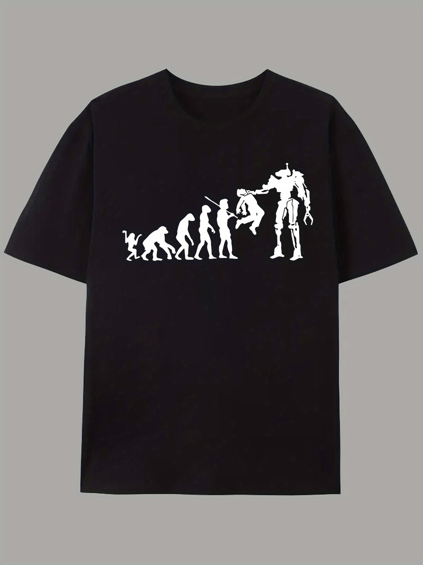 Street Fashion Evolution - Robot Evolution Grafikdruck Sommer Herren- und