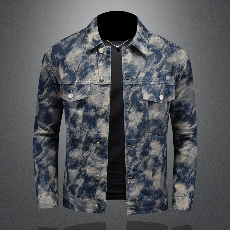 Street Fashion Jacket Men - 2025, Frühling, Vintage-Jeansjacke für Herren, modisch,