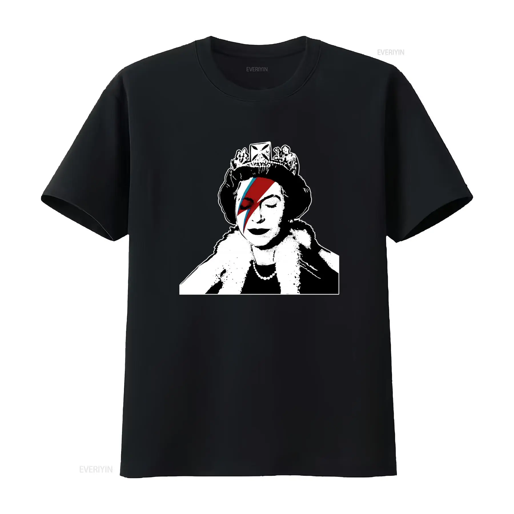 Street Fashion Uk - Banksy Queen Graffiti-Kunst T-Shirt Vintage Street