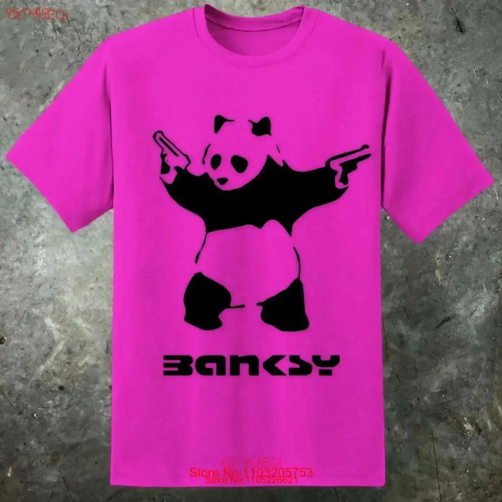 Street Fashion Uk - Von Banksy inspiriertes Herren-T-Shirt „Panda Guns“,