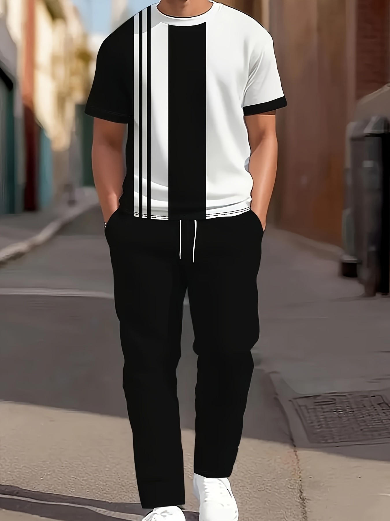 Street Fashion Style - 2026 Sommer Neues Herren Kurzarm-Langhosen-Set –