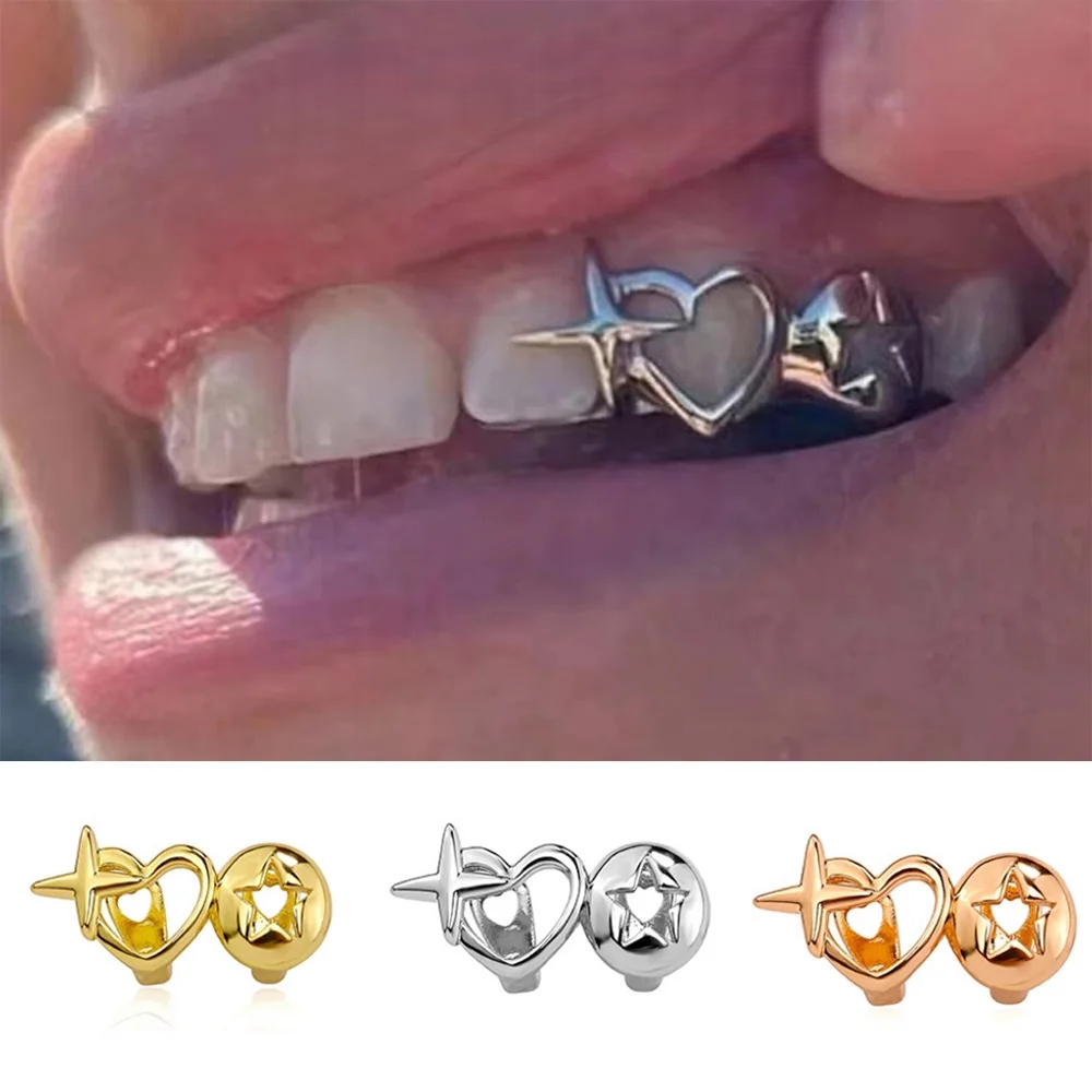 Street Fashion Jewelry - Punk Hip Hop Hohl Herz Zähne