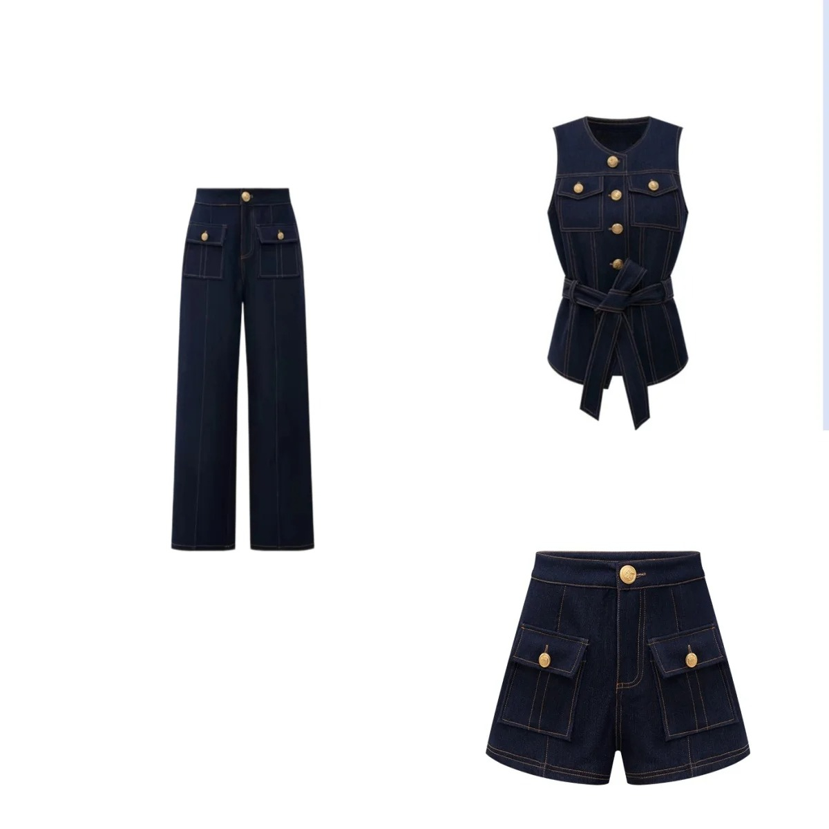 Street Fashion Jeans Women - Y2K 2026 Neue Retro-Jeansweste mit Knöpfen,