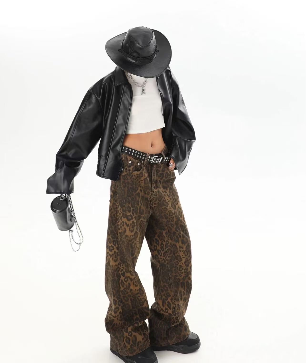 Street Fashion Jeans Women - Koreanische Harajuku Retro QICHE High-Street-Hose mit