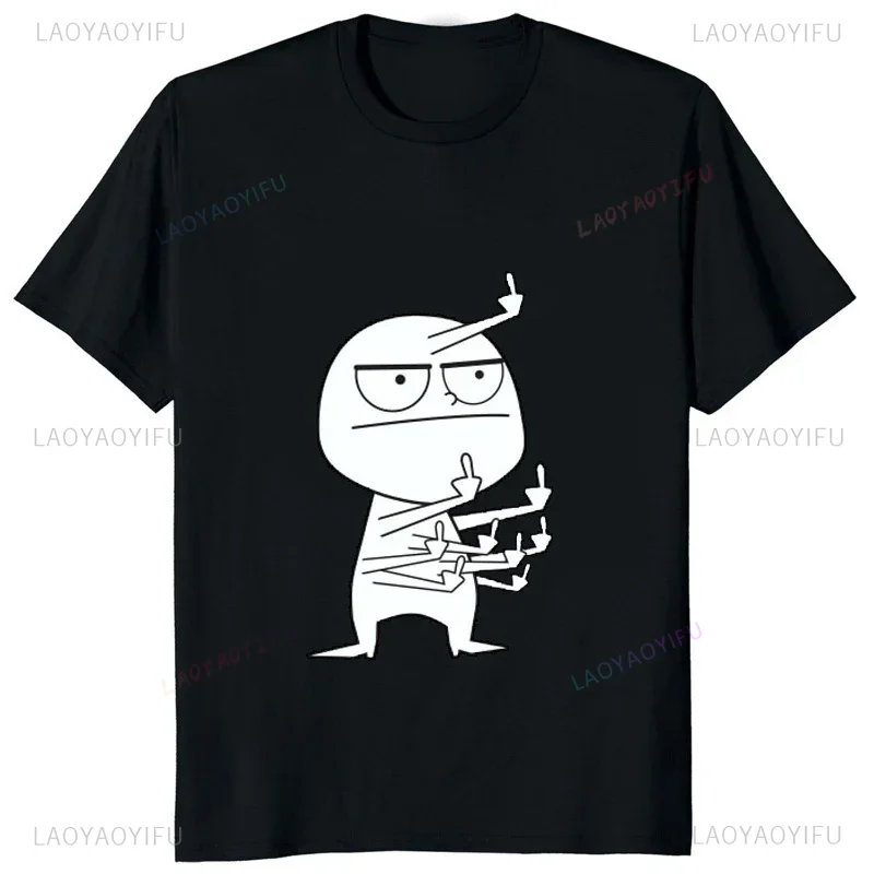 Street Fashion Types - Mittelfinger Lustige Maniac Gedruckt Mann T