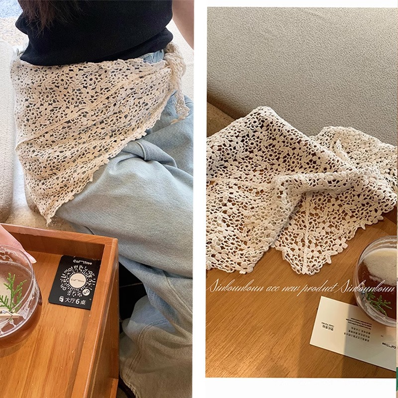 Bandana Multi Way - Ins Beige Farbiger Ästhetischer Multifunktionaler Schal
