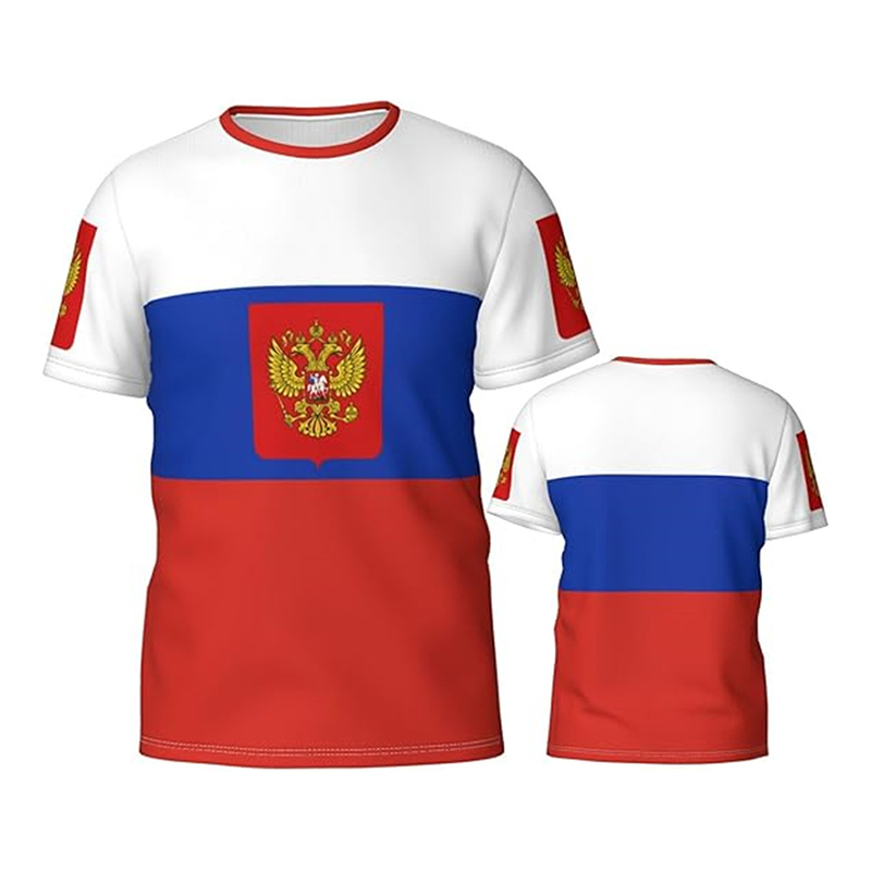 Street Fashion Russia - Russische Flagge 3D Druck T-shirt Für