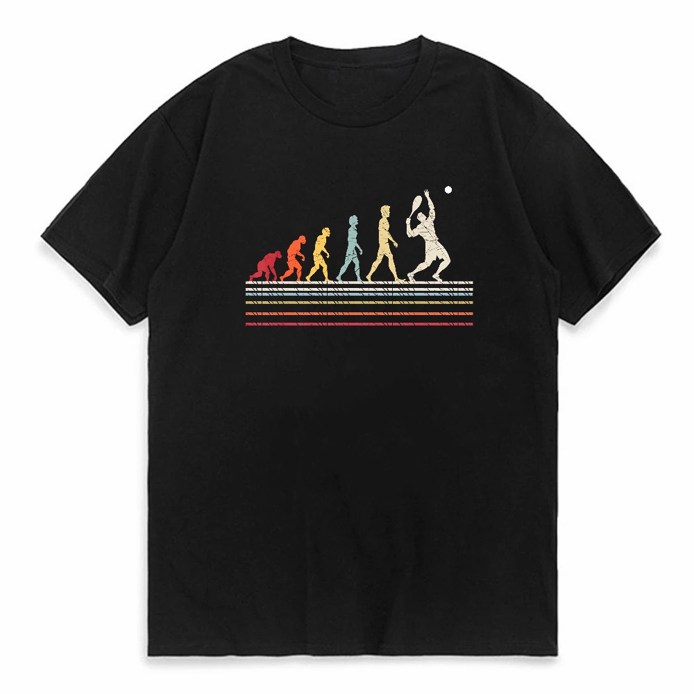 Lustiges Tennis-T-Shirt mit „E – Street Fashion Evolution Bewertung und Preis