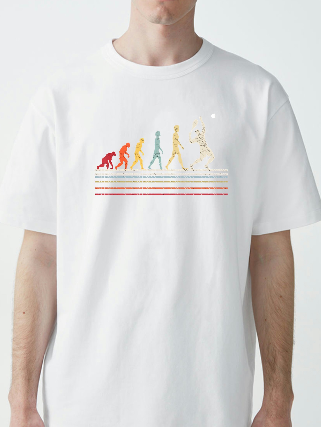 Lustiges Tennis-T-Shirt mit „E – Street Fashion Evolution Bewertung und Preis