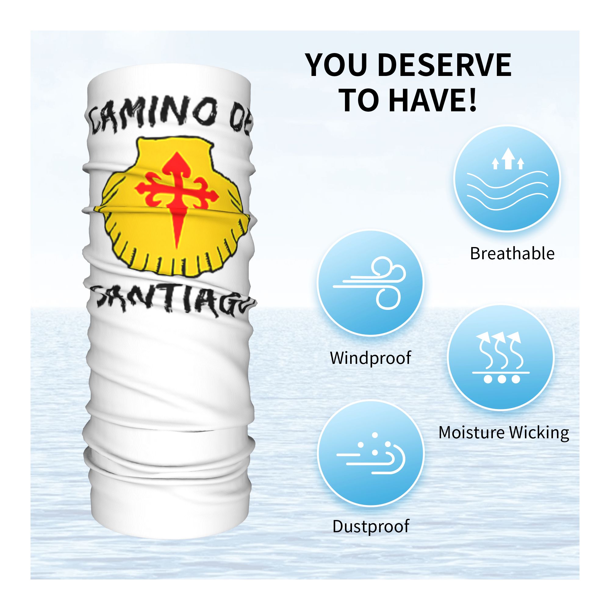 Buen Camino de Santiago Wander – Bandana Multi Way Bewertung und Preis