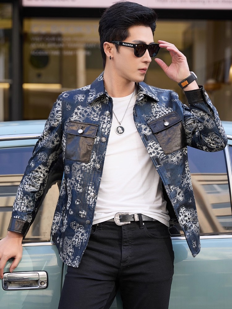 Luxus Neue Mode Floral Bedruck – Street Fashion Jacket Men Bewertung und Preis