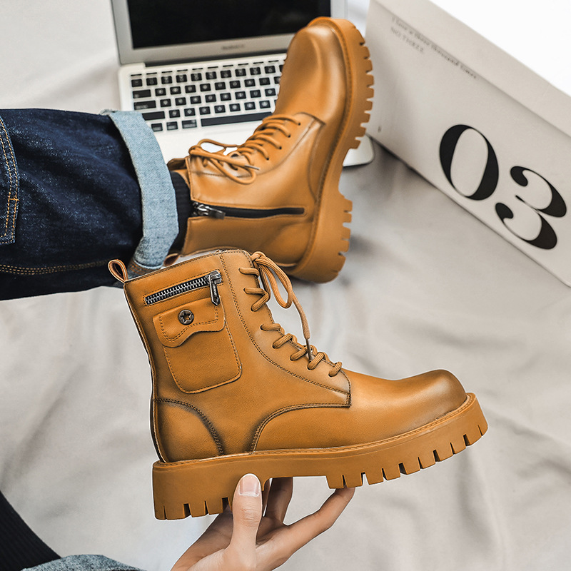 2025 Trend Männer Stiefel Turn – Street Fashion Trends Bewertung und Preis