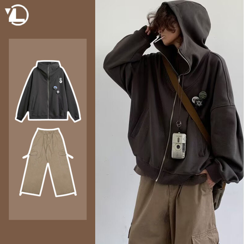 Herbst College Casual Set Männ – Street Fashion Jacket Men Bewertung und Preis