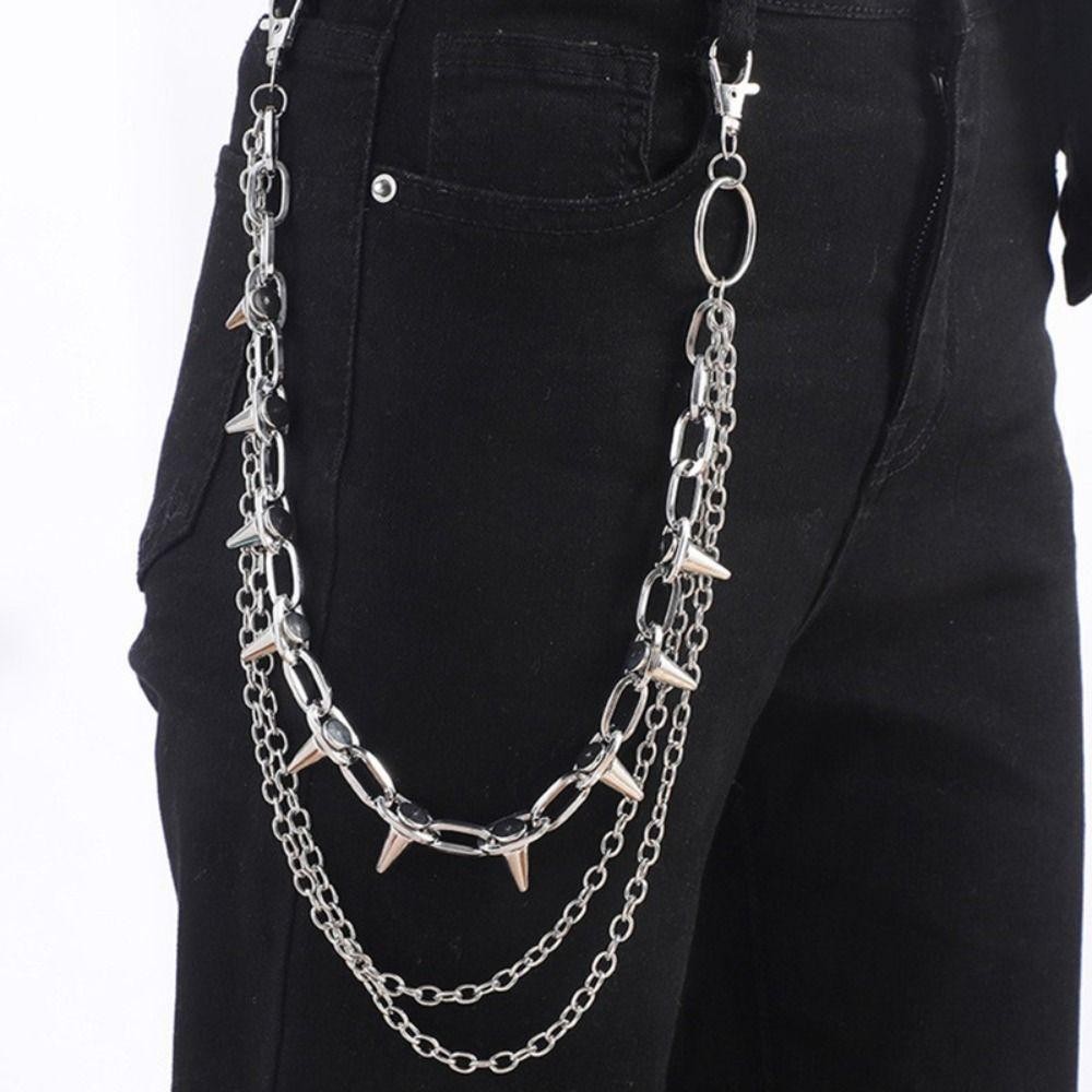 Unisex Hip-Hop Punk Rock Metal – Street Fashion Jeans Women Bewertung und Preis
