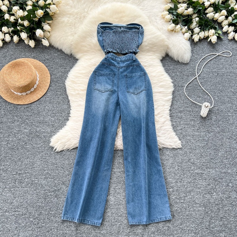 Denim-Jumpsuits für Damen, Ein – Street Fashion Jeans Women Bewertung und Preis