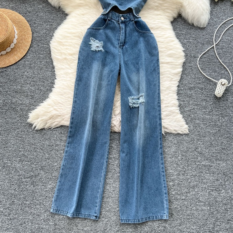 Denim-Jumpsuits für Damen, Ein – Street Fashion Jeans Women Bewertung und Preis