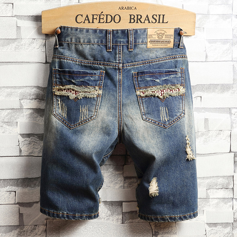 Zerrissene Hip-Hop-Jeans-Short – Street Fashion Types Bewertung und Preis