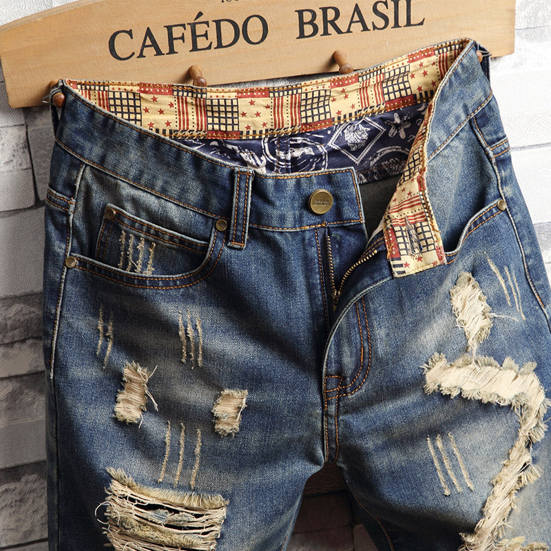 Zerrissene Hip-Hop-Jeans-Short – Street Fashion Types Bewertung und Preis