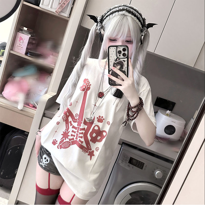 Japanisches Katzenrock-Print D – Fashion Street Cat Bewertung und Preis