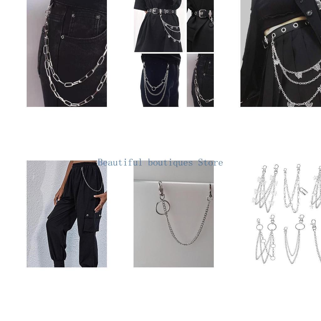 U4LF 6 stücke Punk Hosen Taill – Street Fashion Reference Bewertung und Preis