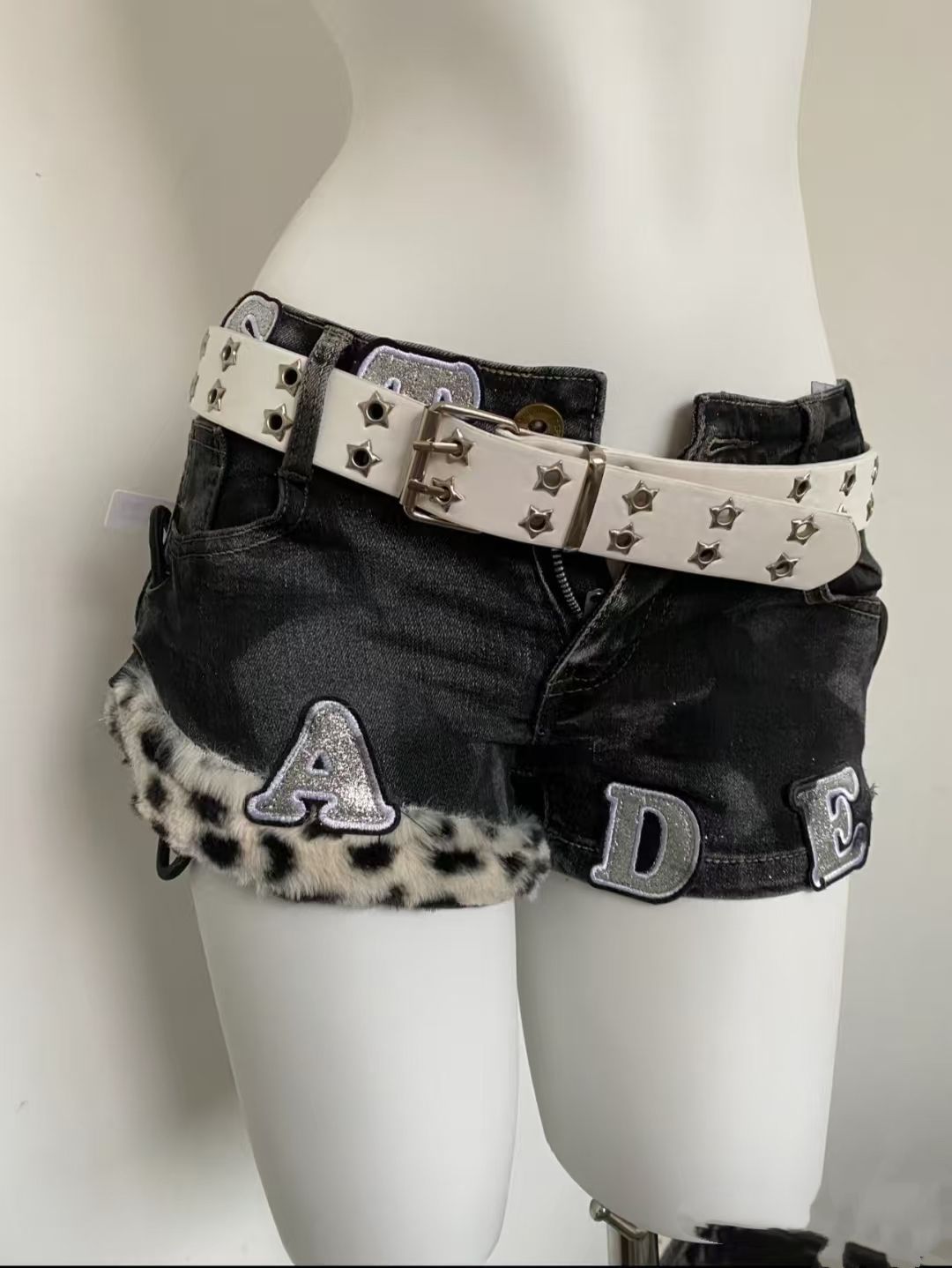 Y2k Gestickte Patch Denim Shor – Street Fashion Harajuku Bewertung und Preis