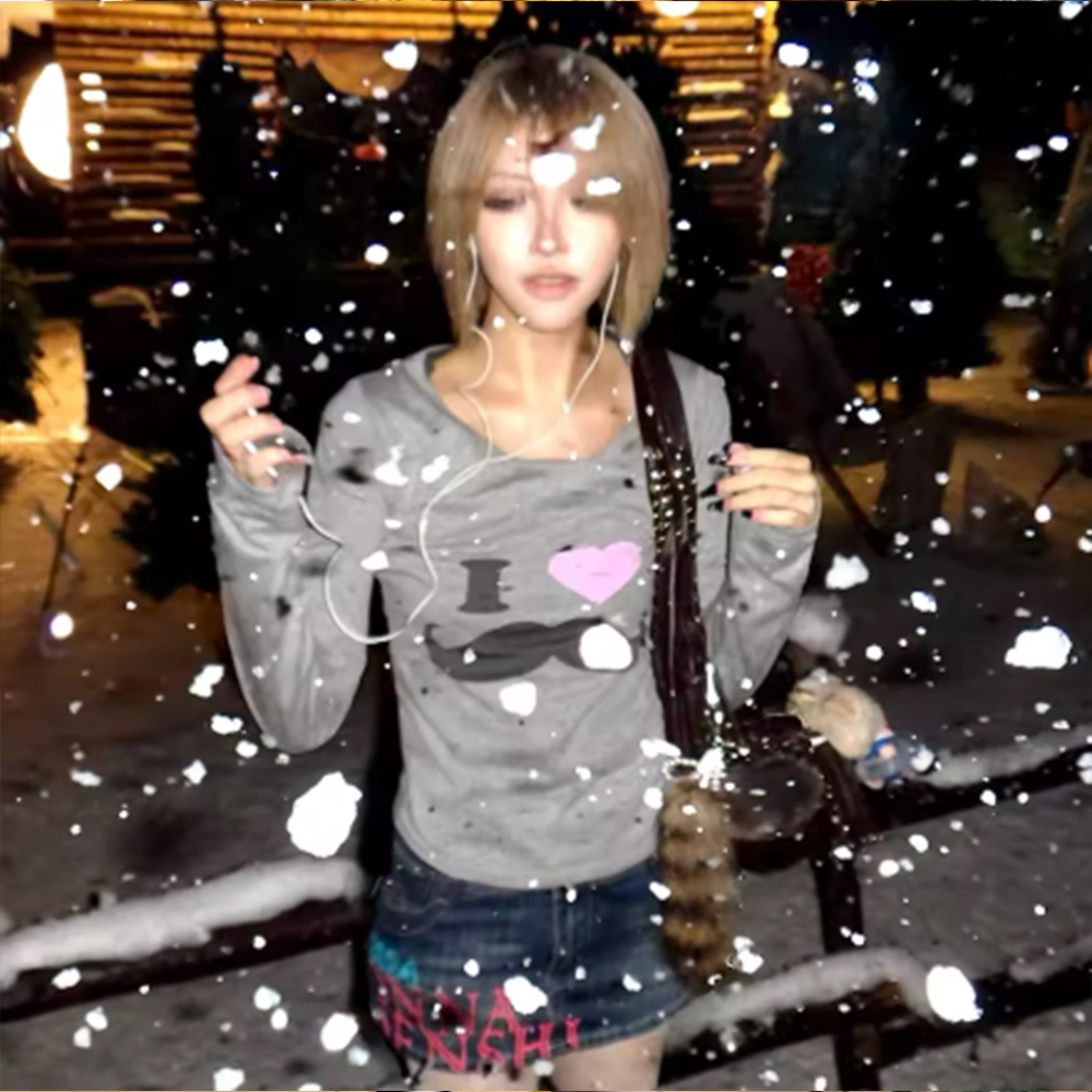 Japanisches Y2K-T-Shirt mit Ba – Street Fashion Harajuku Bewertung und Preis
