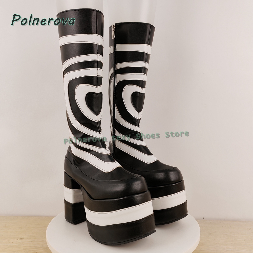 Modische Plateaustiefel mit He – Street Fashion Trends Bewertung und Preis