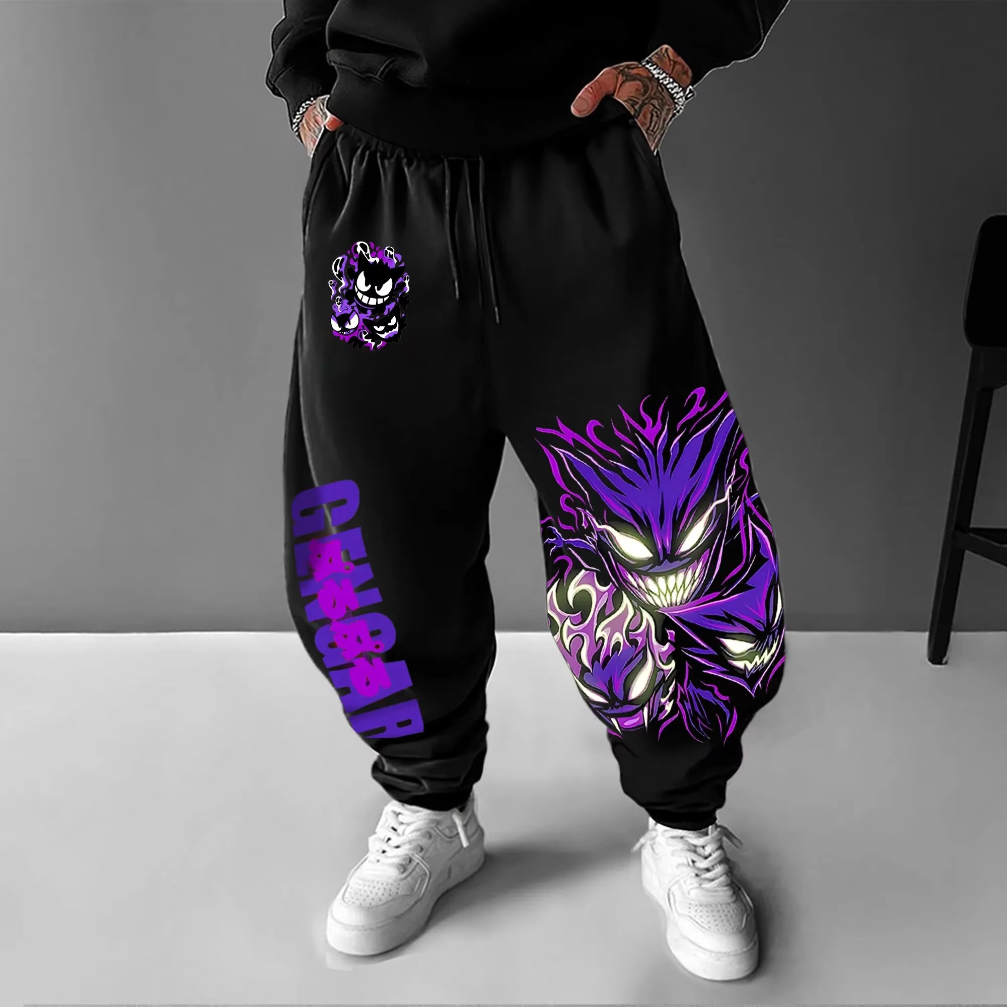 Y2K 2026 Pokemon Gengar Baumwo – Street Fashion Types Bewertung und Preis