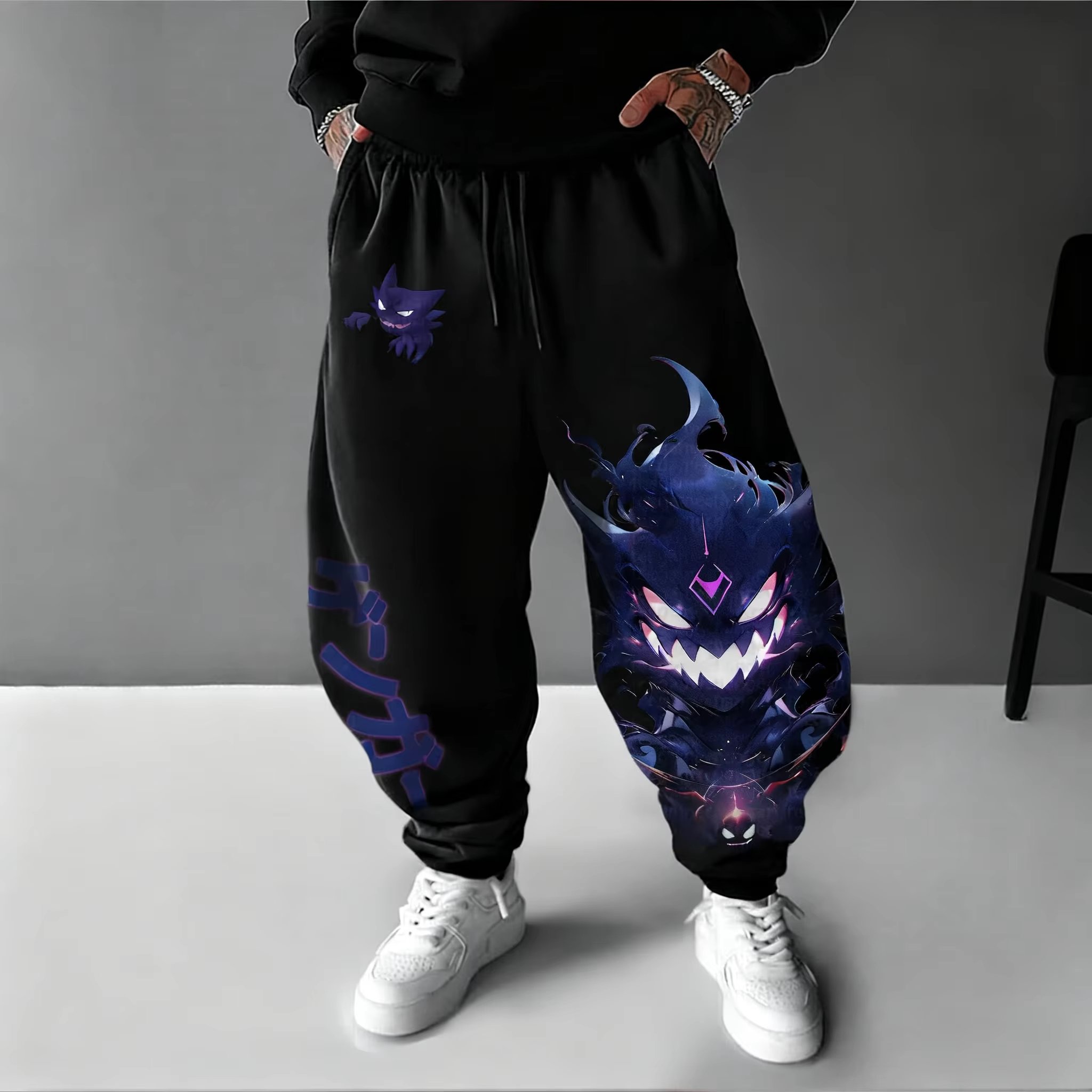 Y2K 2026 Pokemon Gengar Baumwo – Street Fashion Types Bewertung und Preis