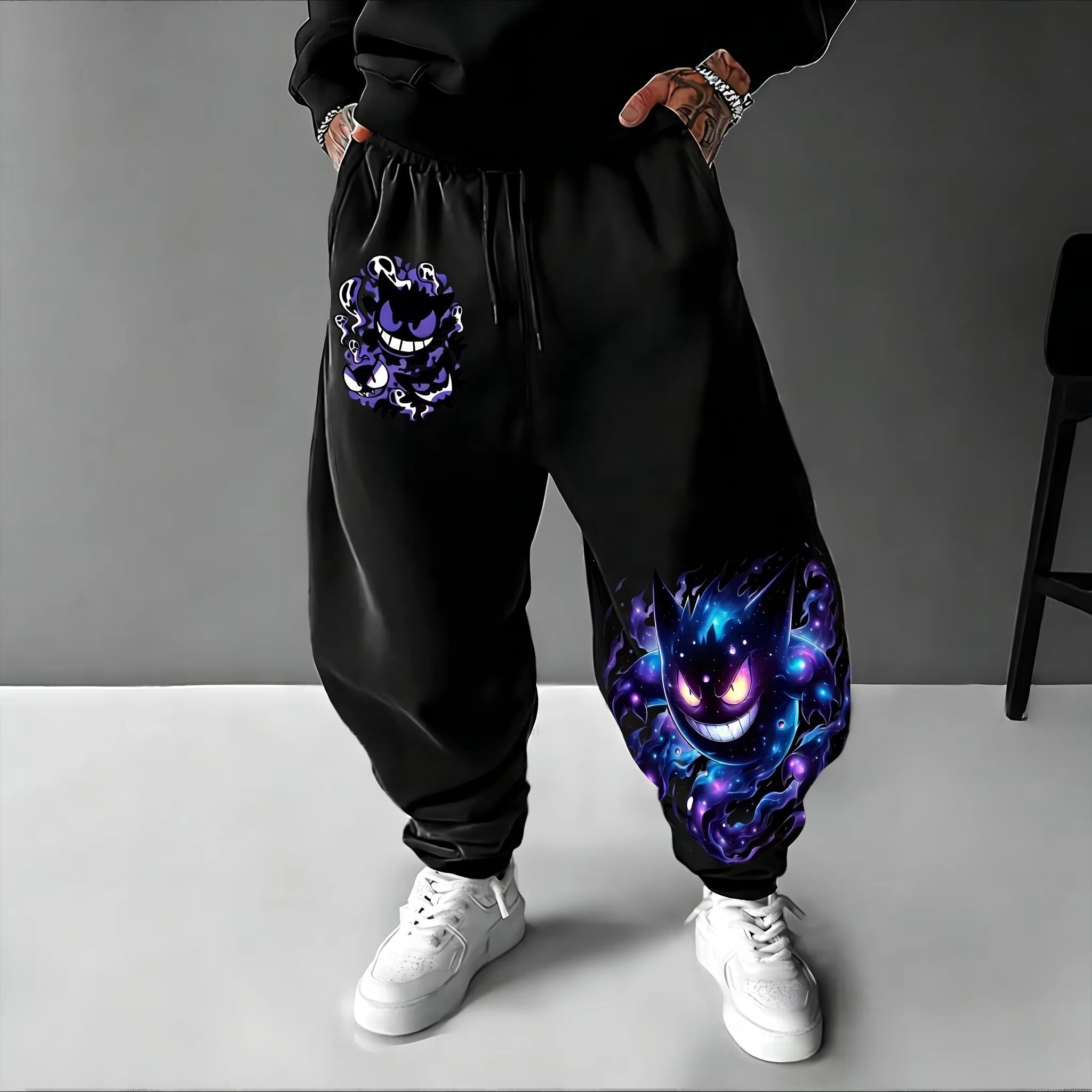 Y2K 2026 Pokemon Gengar Baumwo – Street Fashion Types Bewertung und Preis