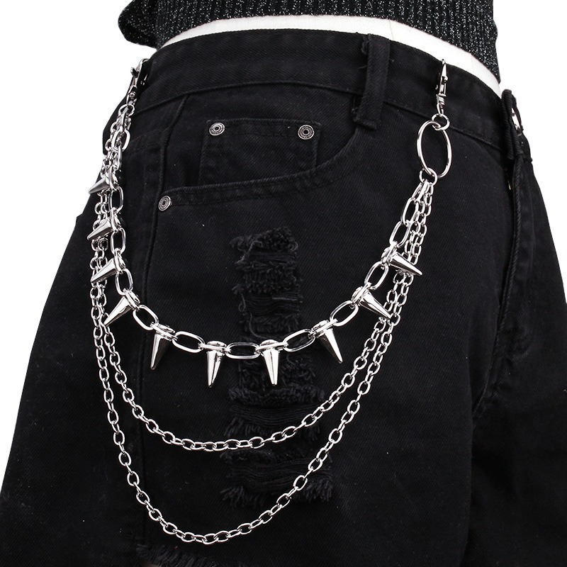 Hip Hop Punk Rock Metall Hosen – Street Fashion Jeans Women Bewertung und Preis