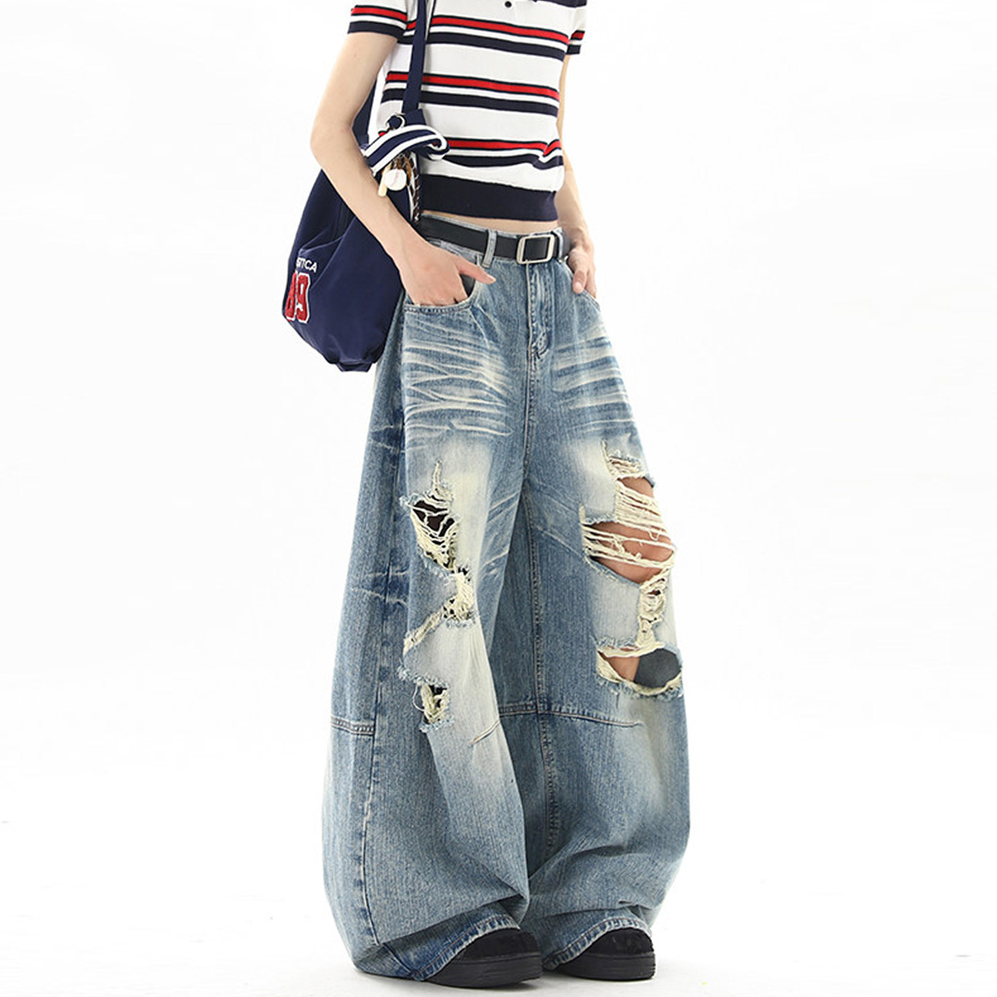 Amerikanischer Streetstyle Som – Street Fashion Denim Bewertung und Preis