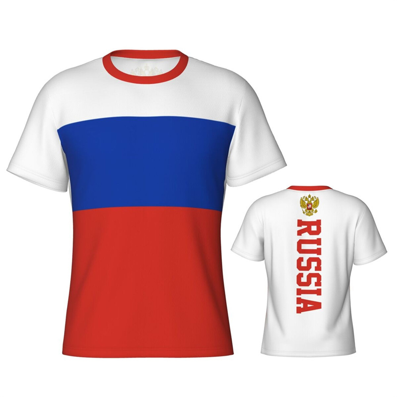 Russische Flagge 3D Druck T-sh – Street Fashion Russia Bewertung und Preis