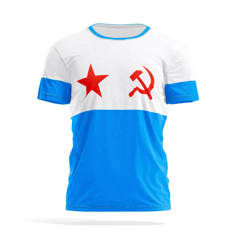 Russische Flagge 3D Druck T-sh – Street Fashion Russia Bewertung und Preis